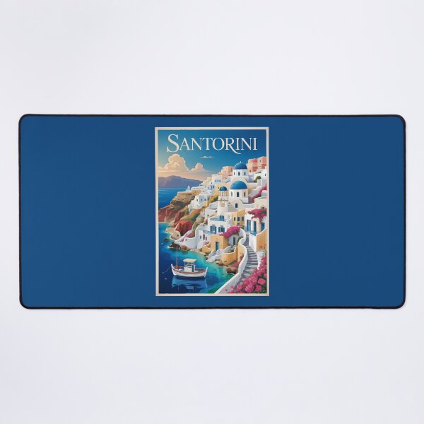 Item preview, Santorini Greece Illustration Travel Art Vintage designed and sold by KrisSidDesigns.