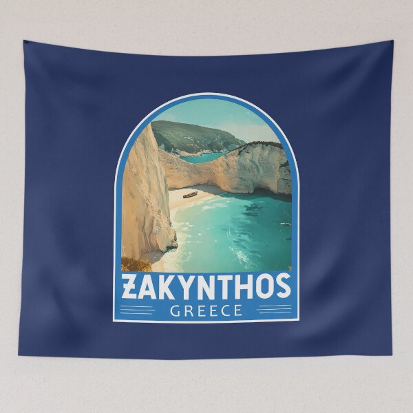 Item preview, Zakynthos Greece Travel Art Emblem designed and sold by KrisSidDesigns.