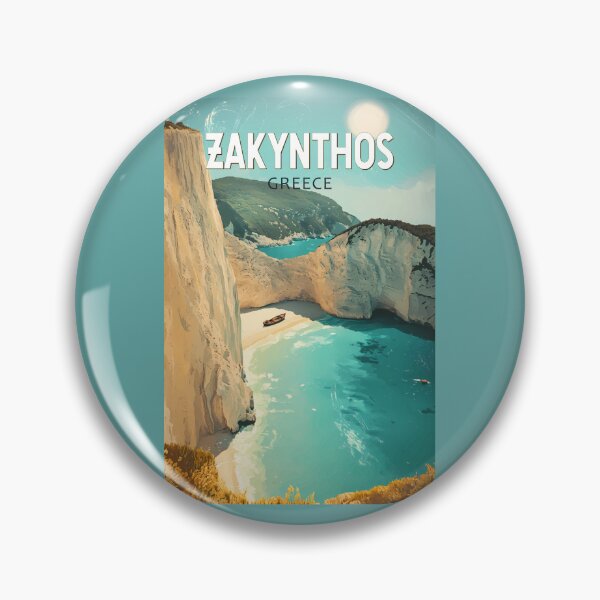 Item preview, Zakynthos Greece Illustration Travel Art Vintage designed and sold by KrisSidDesigns.