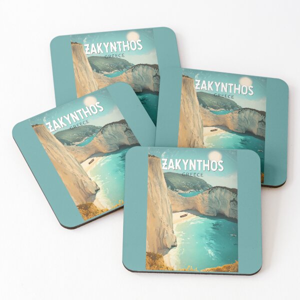 Item preview, Zakynthos Greece Illustration Travel Art Vintage designed and sold by KrisSidDesigns.