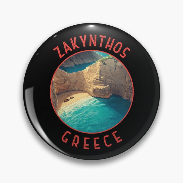 Item preview, Zakynthos Greece Retro Distressed Circle designed and sold by KrisSidDesigns.