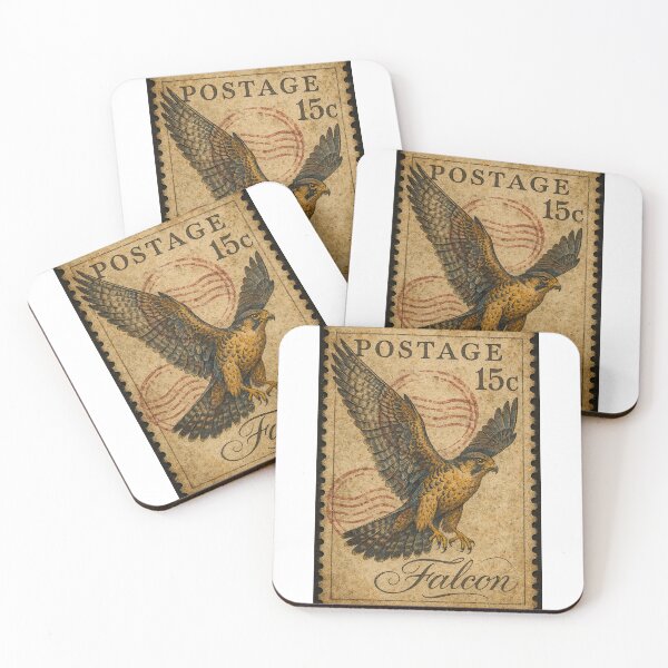 Item preview, Majestic Falcon Vintage Stamp – Collector’s Treasure designed and sold by ForeverPrintsOK.