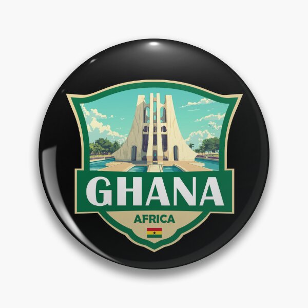 Item preview, Ghana Illustration Retro Badge designed and sold by KrisSidDesigns.