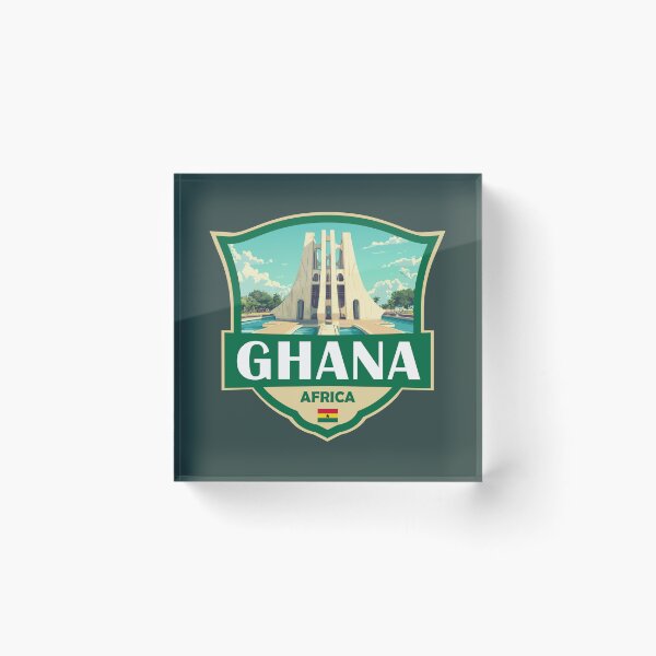 Item preview, Ghana Illustration Retro Badge designed and sold by KrisSidDesigns.