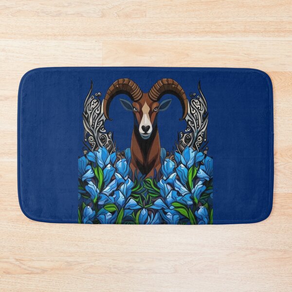 Item preview, Cartoon Of A Bighorn Sheep With Colorado Blue Columbine designed and sold by taiche.