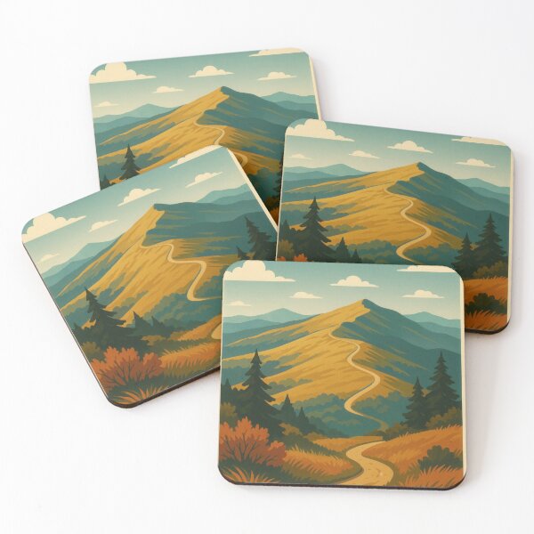 Item preview, Golden Trail Through Bieszczady Hills designed and sold by Flying Doggo.