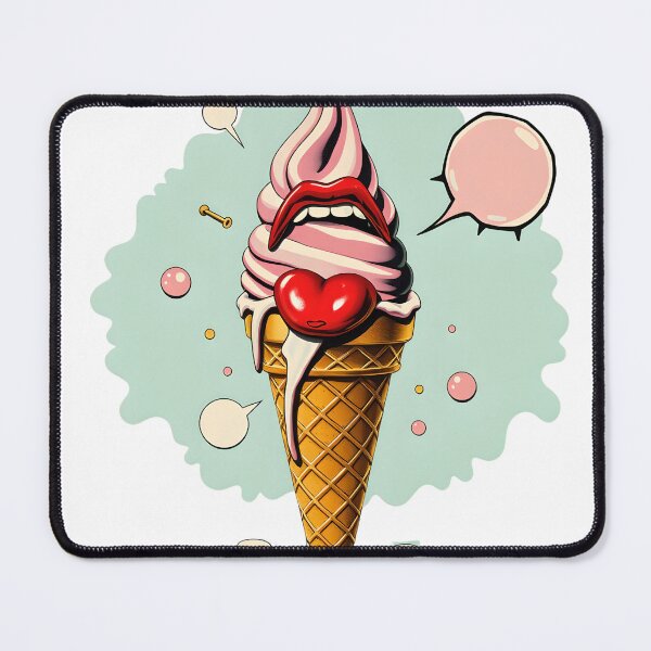 Item preview, Talking Ice Cream Pop Art with Lips and Heart designed and sold by AbdS07.