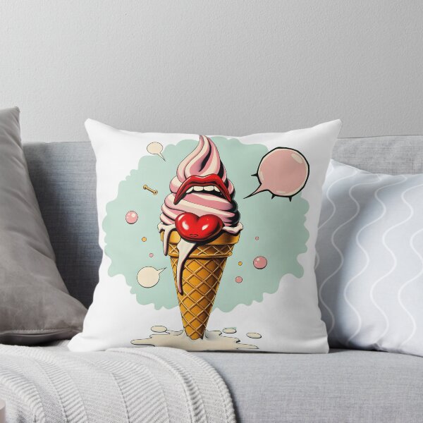 Item preview, Talking Ice Cream Pop Art with Lips and Heart designed and sold by AbdS07.