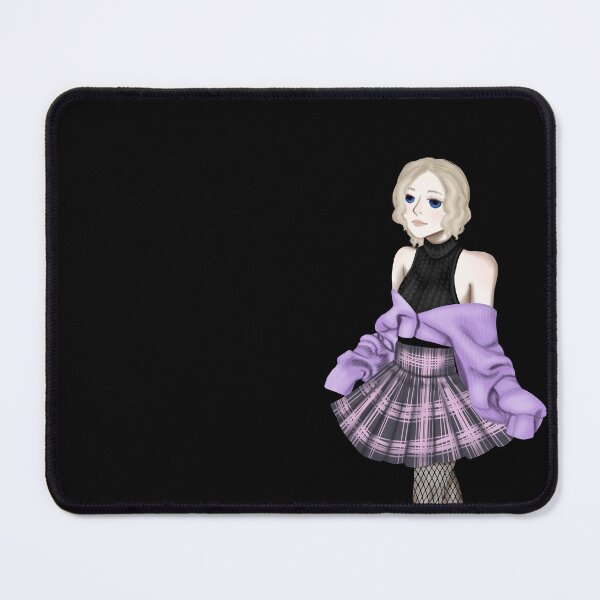 Item preview, Portrait of a young girl in fashionable checked skirt and casual sweater with relaxed expression designed and sold by katecheerycake.
