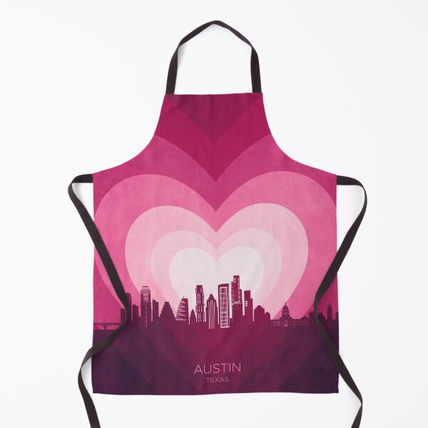 Item preview, Austin Texas Skyline Hearts Pink designed and sold by ArtPrints.