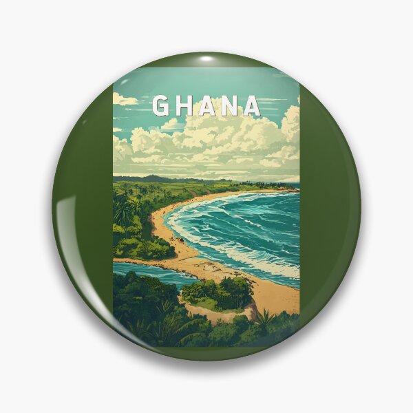 Item preview, Ghana Illustration Travel Art Vintage designed and sold by KrisSidDesigns.