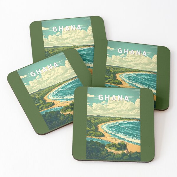 Item preview, Ghana Illustration Travel Art Vintage designed and sold by KrisSidDesigns.