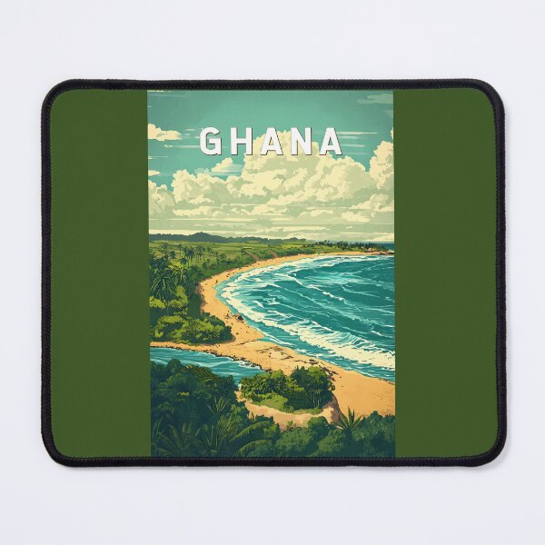Item preview, Ghana Illustration Travel Art Vintage designed and sold by KrisSidDesigns.