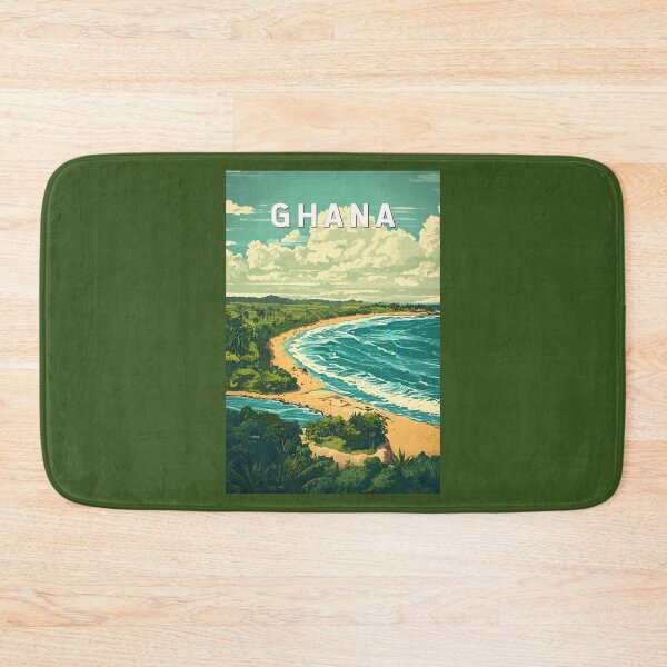 Item preview, Ghana Illustration Travel Art Vintage designed and sold by KrisSidDesigns.