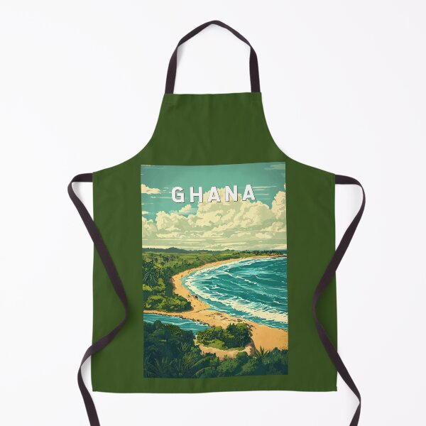 Item preview, Ghana Illustration Travel Art Vintage designed and sold by KrisSidDesigns.