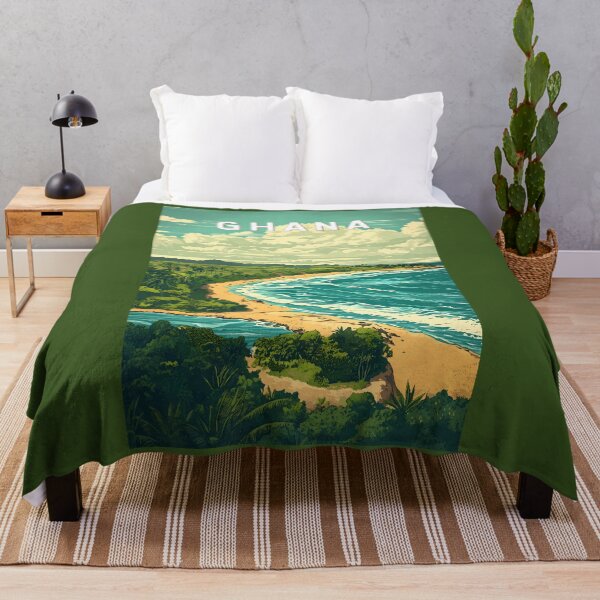 Item preview, Ghana Illustration Travel Art Vintage designed and sold by KrisSidDesigns.