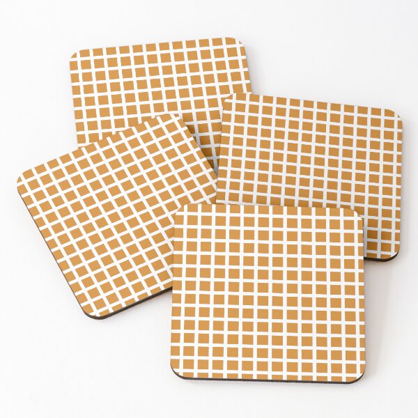 Item preview, White Grid On Orange designed and sold by zibziby.