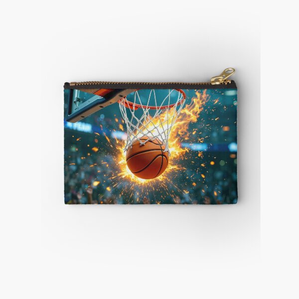 Item preview, Fiery Basketball Shooting Through the Net designed and sold by Maria Dryfhout.