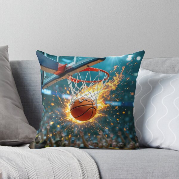 Item preview, Fiery Basketball Shooting Through the Net designed and sold by Maria Dryfhout.