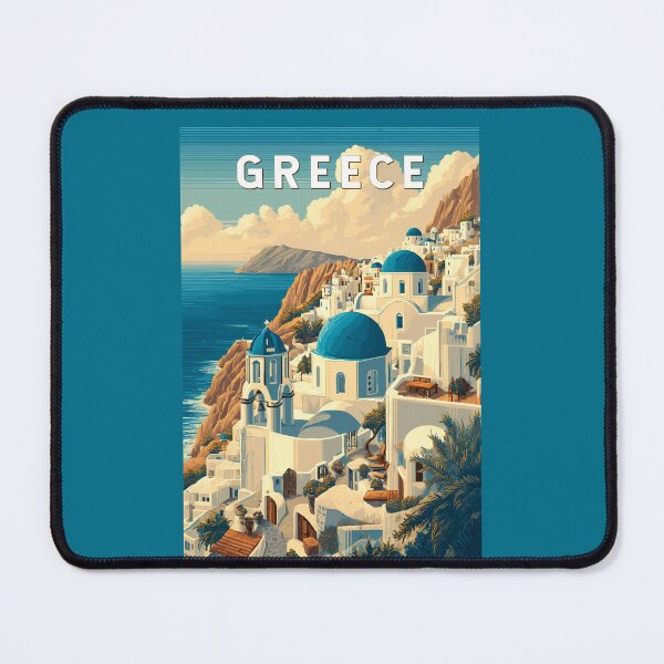 Item preview, Greece Illustration Travel Art Vintage designed and sold by KrisSidDesigns.