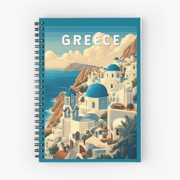 Item preview, Greece Illustration Travel Art Vintage designed and sold by KrisSidDesigns.