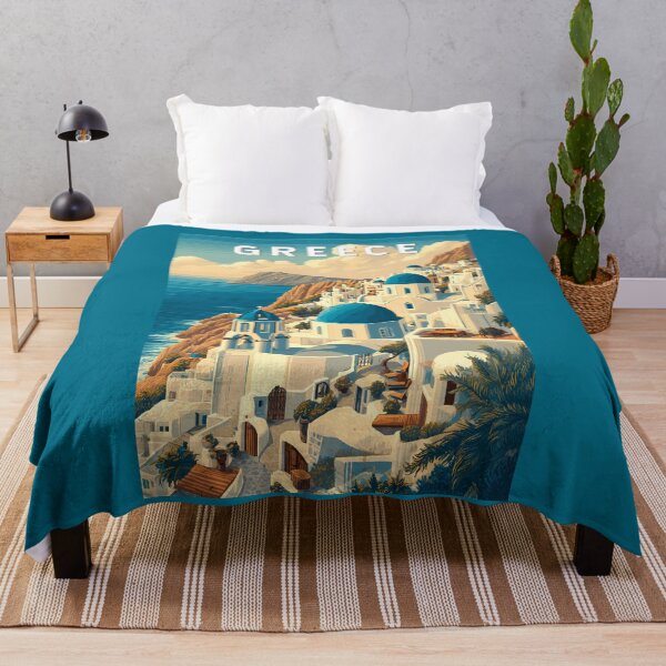 Item preview, Greece Illustration Travel Art Vintage designed and sold by KrisSidDesigns.