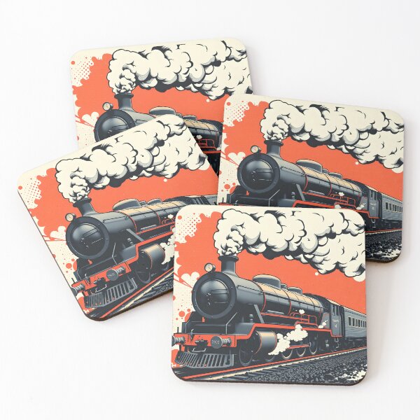 Item preview, Steam Train in Comic Pop Art Style designed and sold by AbdS07.