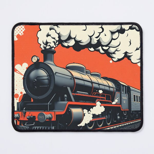 Item preview, Steam Train in Comic Pop Art Style designed and sold by AbdS07.