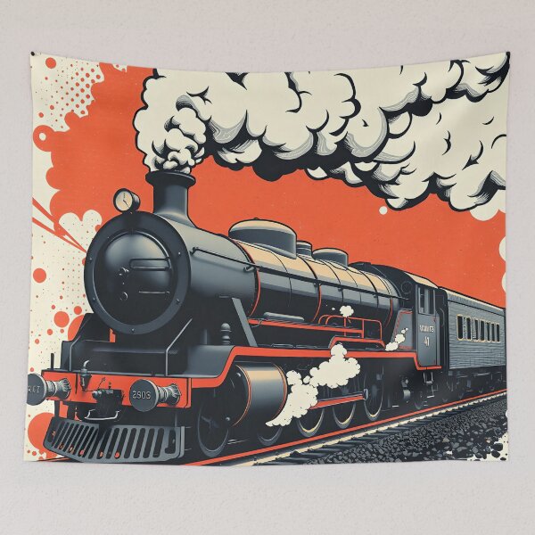 Item preview, Steam Train in Comic Pop Art Style designed and sold by AbdS07.