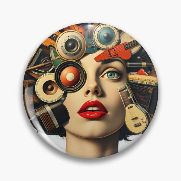 Item preview, Musical Woman with Instrument Head Surreal Design designed and sold by AbdS07.