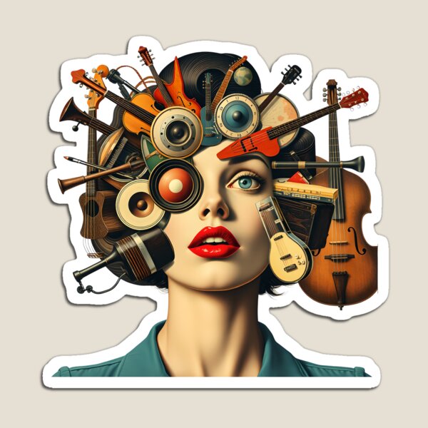Item preview, Musical Woman with Instrument Head Surreal Design designed and sold by AbdS07.