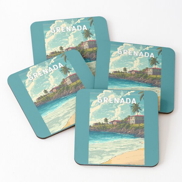 Item preview, Grenada Illustration Travel Art Vintage designed and sold by KrisSidDesigns.