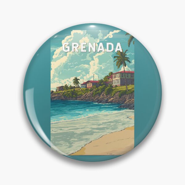 Item preview, Grenada Illustration Travel Art Vintage designed and sold by KrisSidDesigns.