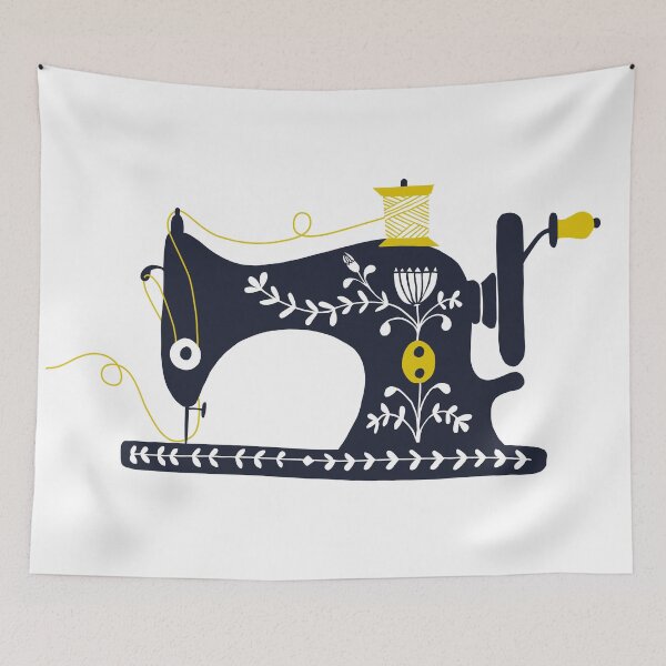 Item preview, Black Retro Sewing Machine designed and sold by Jane Farnham.