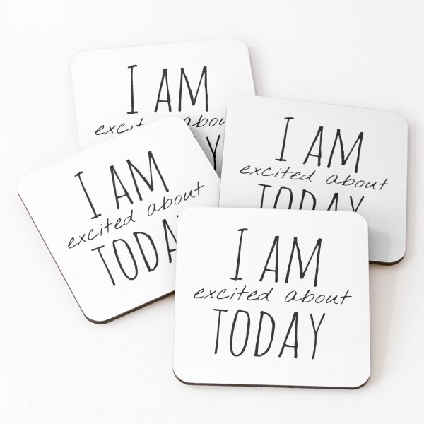 Item preview, I Am Excited About Today – Morning Affirmation – Positive Mindset Typography designed and sold by Camila  Ardila.