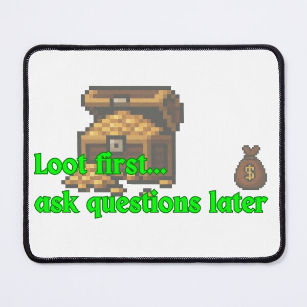 Item preview, loot first gaming treasure pixelart rpg retro adventure gold designed and sold by 88DesignStudio.