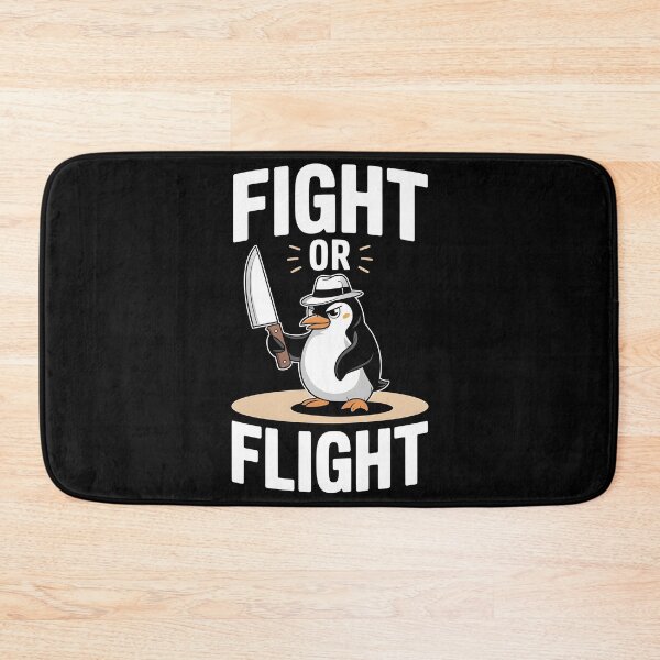 Item preview, Fight Or Flight Meme Penguin designed and sold by Redgiant87x.
