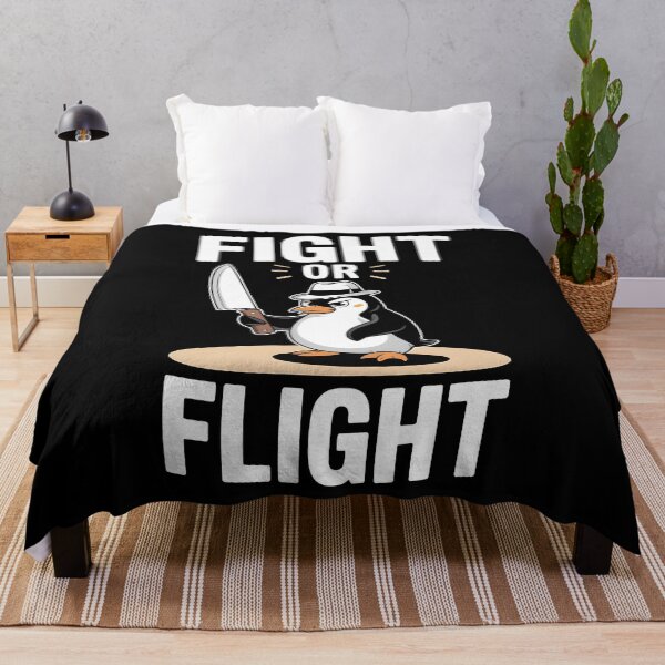 Item preview, Fight Or Flight Meme Penguin designed and sold by Redgiant87x.