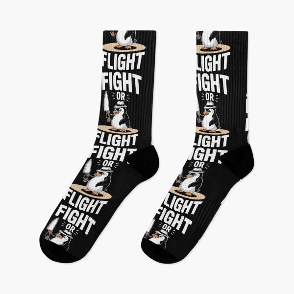 Item preview, Fight Or Flight Meme Penguin designed and sold by Redgiant87x.