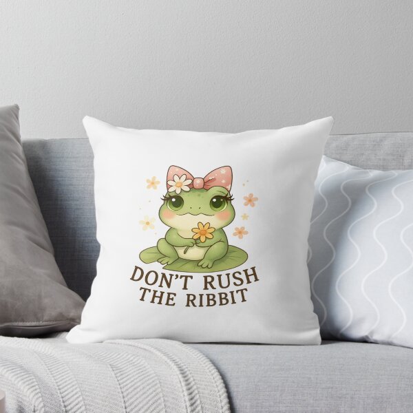 Item preview, Don’t Rush the Ribbit – Mindful Cottagecore Frog Sticker designed and sold by Bohospiritart.