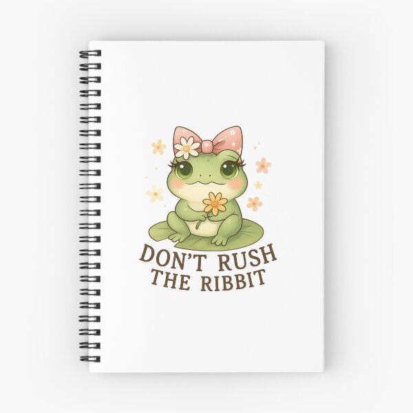 Item preview, Don’t Rush the Ribbit – Mindful Cottagecore Frog Sticker designed and sold by Bohospiritart.