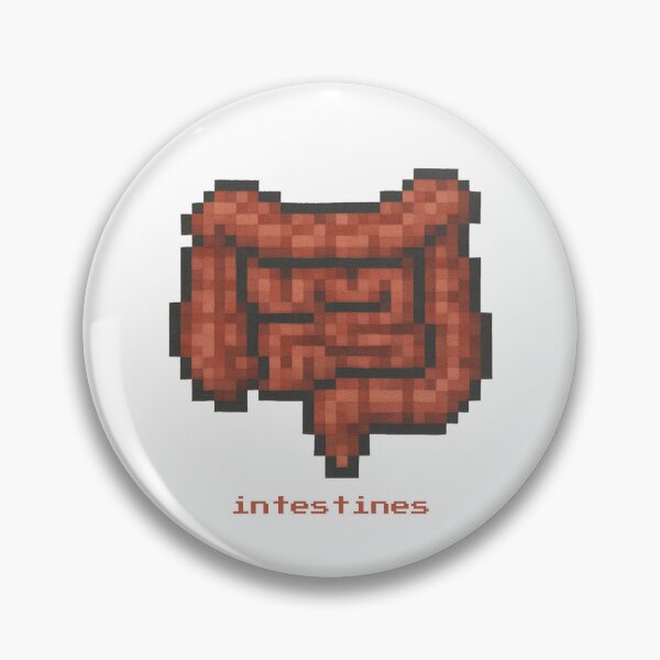 Item preview, intestines anatomy pixelart funny health retro organ digest designed and sold by 88DesignStudio.