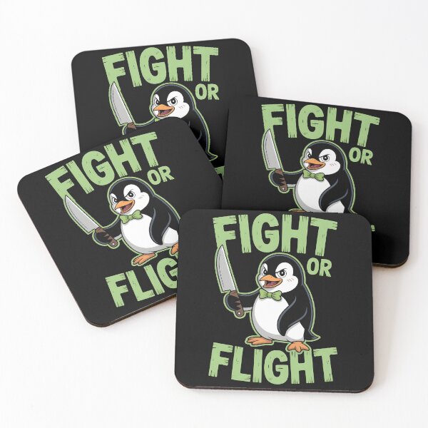 Item preview, Fight Or Flight Meme Penguin designed and sold by Redgiant87x.