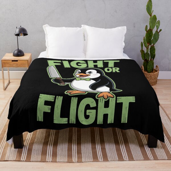 Item preview, Fight Or Flight Meme Penguin designed and sold by Redgiant87x.