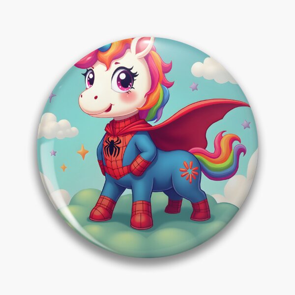 Item preview, Rainbow Superhero Unicorn – Spider-Inspired Fantasy Art designed and sold by NCLaserDesigns.
