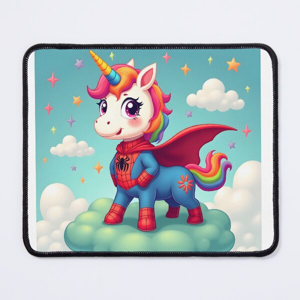 Item preview, Rainbow Superhero Unicorn – Spider-Inspired Fantasy Art designed and sold by NCLaserDesigns.