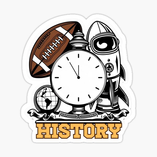 Item preview, History – Clock, Rocket, Football & Globe for Students and Teachers designed and sold by PeteLawliiet.