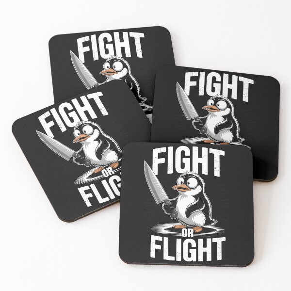 Item preview, Fight Or Flight Meme Penguin designed and sold by Redgiant87x.