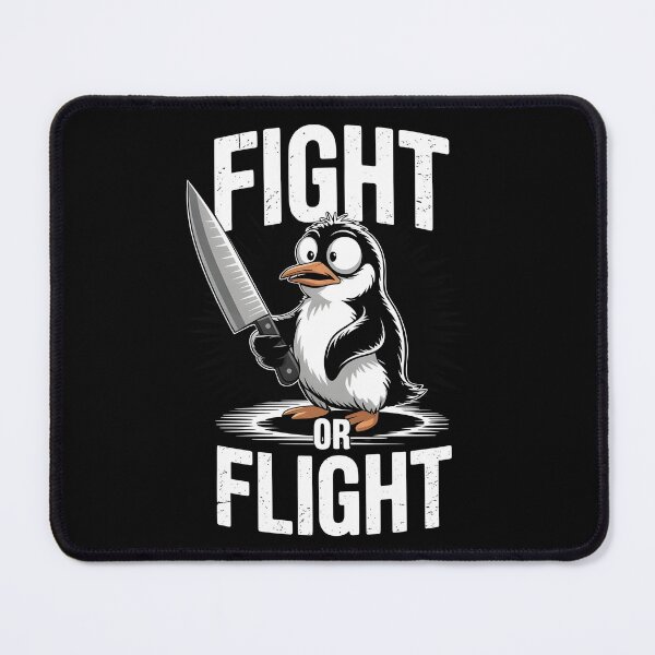 Item preview, Fight Or Flight Meme Penguin designed and sold by Redgiant87x.