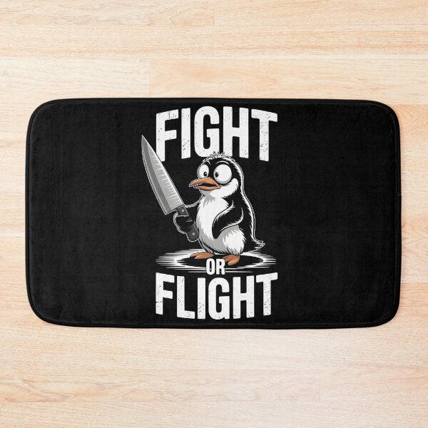 Item preview, Fight Or Flight Meme Penguin designed and sold by Redgiant87x.